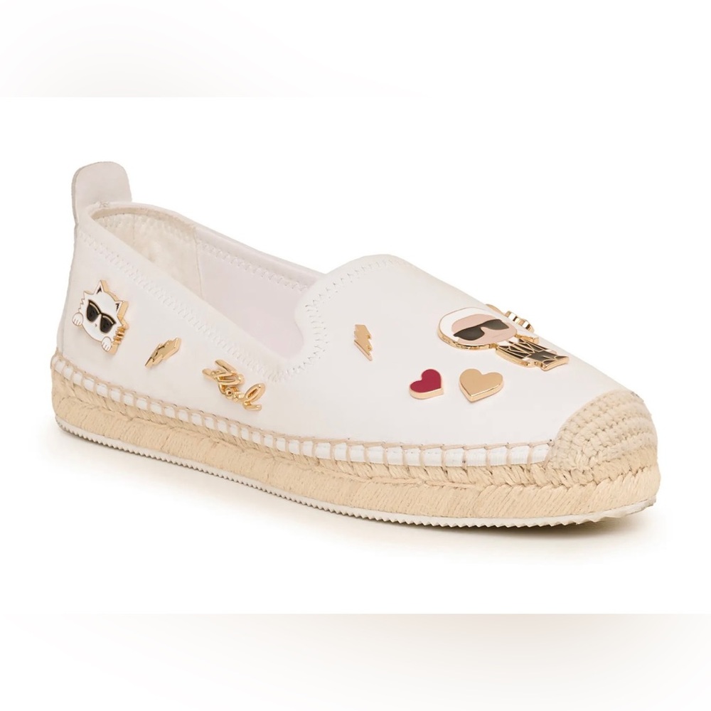 NIB Karl Lagerfeld Paris Michaela Women’s Espadrille Slip On Shoes Size 7M